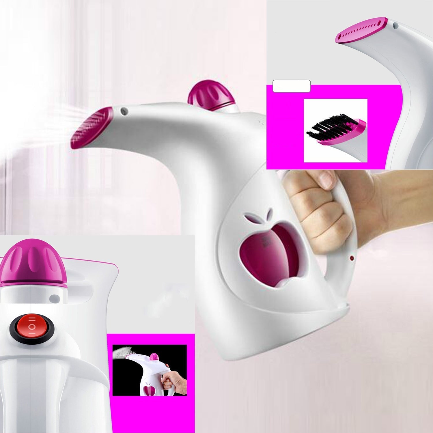Lightweight garment and facial steamer for travel and home use Lightweight garment and facial steamer for travel and home use